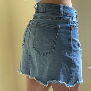 Ripped Jean skirt